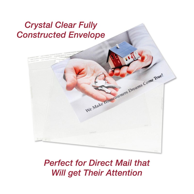 EnvyPak Envelope Crystal Clear Booklet Style 6" x 9", Permanent Tape (5.5â€³ x 8.5â€³ Insert Size) Holds Booklets, Catalogs and Brochures. - Box of 500 - Image 4